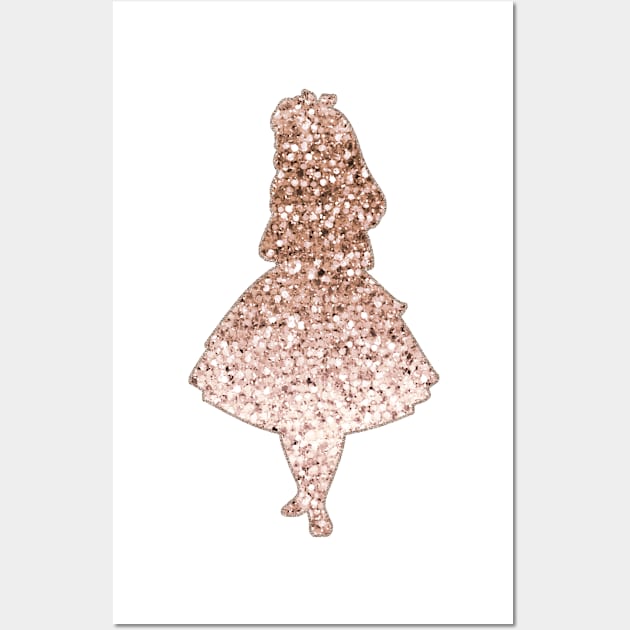 Sparkling rose gold Alice Wall Art by RoseAesthetic